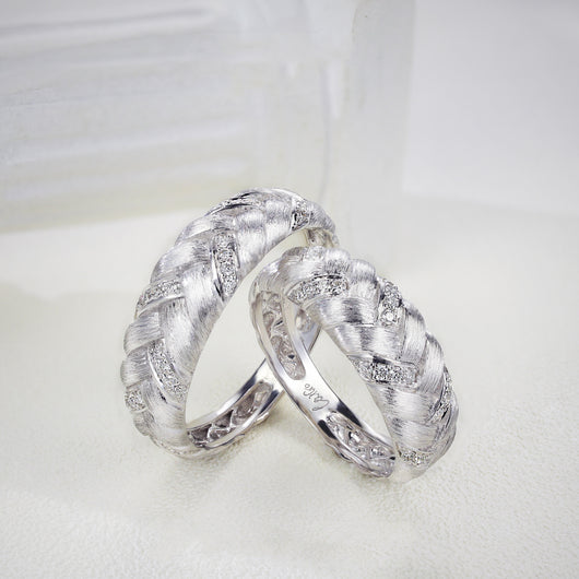 Anillo de Diamante Cepillado Minimalista para Mujer - Image 10