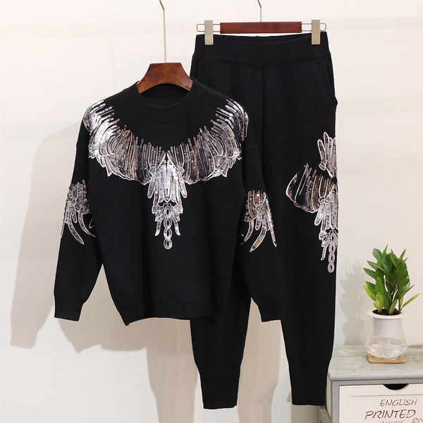 Conjunto de Punto para Mujer: Suéter Manga Larga y Pantalón Tejido - Image 6