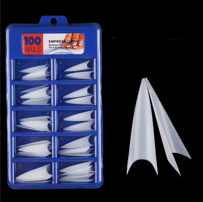 Uñas Postizas Francesas Puntiagudas - Juego de 100 y 500 Piezas Transparentes - Image 5