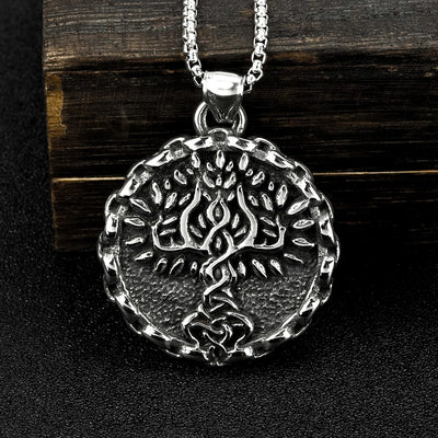 Collar Colgante Vikingo Árbol de la Vida en Acero Titanio para Hombre - Image 5