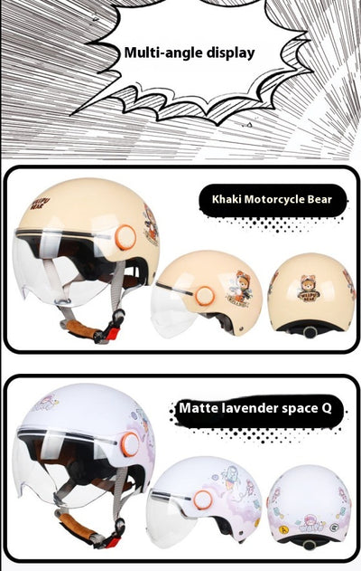 Casco Eléctrico con Protección Solar y Diseño Infantil Resistente al Viento - Image 26