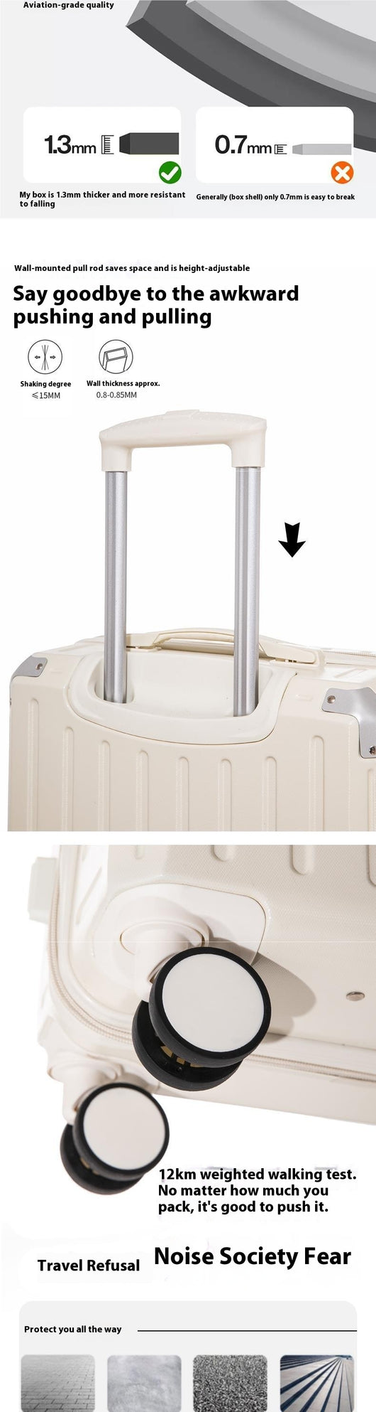 Maleta de Cabina 20 Pulgadas con Contraseña - Trolley Reforzado para Viajeros - Image 21