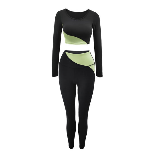 Conjunto de Yoga Manga Larga para Mujer con Soporte de Pecho - Image 12