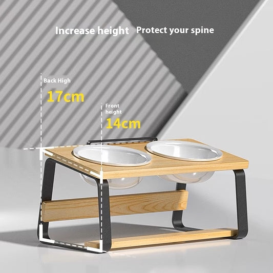 Comedero Doble para Mascotas con Soporte Ergonómico para la Columna - Image 2