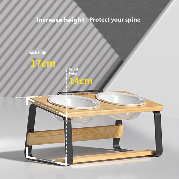 Comedero Doble para Mascotas con Soporte Ergonómico para la Columna