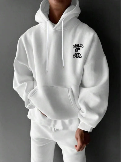 Sudadera Hombre con Estampado de Letras y Forro Polar Cálido - Image 12
