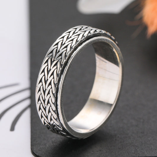 Anillo Tejido Estilo Hong Kong - Diseño Personalidad Femenina - Image 3