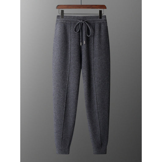 Pantalones de Lana Tejidos con Puño Cálido para Hombre - Casual Ejecutivo Primavera Otoño - Image 2