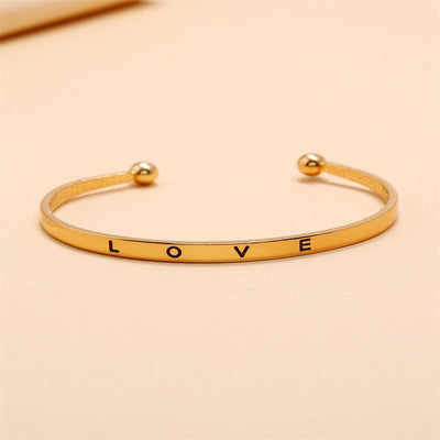 Pulsera Abierta de Aleación Love para Mujer - Image 7
