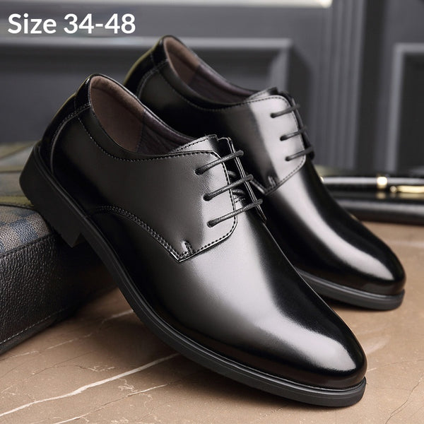 Zapatos Formales de Cuero Genuino para Hombre Talla Extra Grande