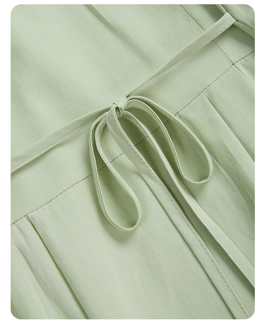 Vestido Largo Elegante de Cintura Alta con Cuello de Princesa - Image 4