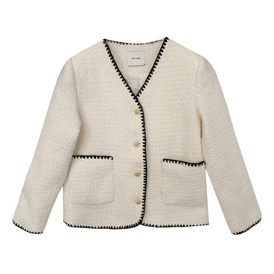Chaqueta Entallada de Cuello V y Manga Larga con Acabado Elegante - Image 5