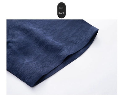 Traje Tang de Seda Mulberry para Hombre - Elegancia Tradicional China - Image 12