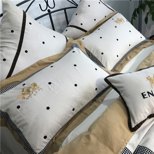 Juego de Cama Franela Acolchada 100% Algodón con Bordado Escocés - Image 2