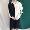Camisa Manga Larga Colorblock Negro y Blanco para Hombre