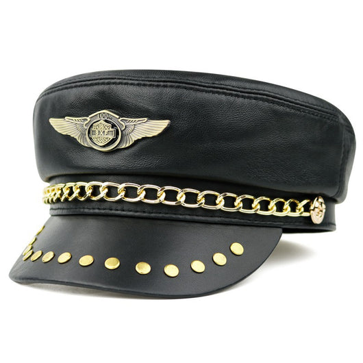 Sombrero de Cuero Unisex con Visera Plana - Estilo Moderno - Image 3