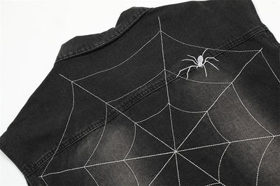 Chaleco Suelto con Solapas y Costuras de Telaraña - Image 11