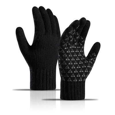 Guantes de Alpaca Tejidos Gruesos con Forro de Terciopelo y Pantalla Táctil para Invierno - Image 4
