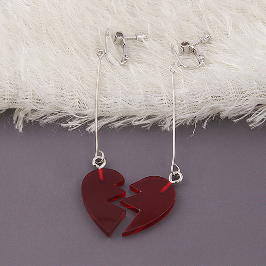 Aretes de Clip en Forma de Corazón - Diseño Creativo y Versátil - Image 12
