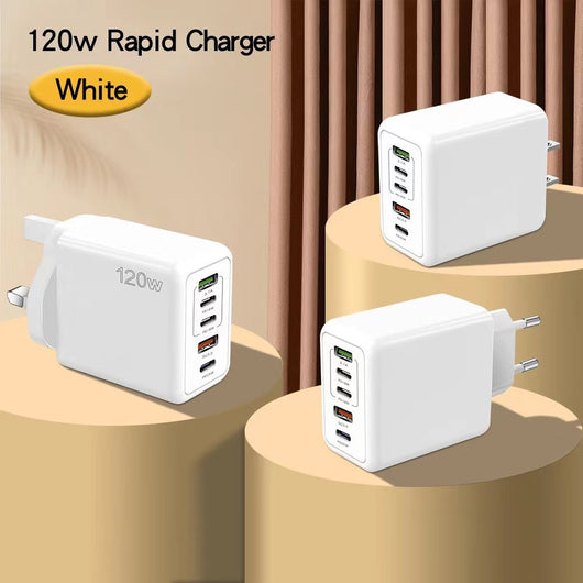 Cargador Rápido Multipuerto 120W - Enchufes Europeos, Americanos y Británicos - Image 15