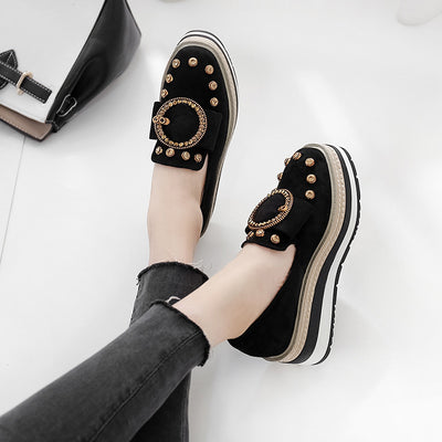 Zapatos Plataforma con Tacón Cuña y Detalles de Strass - Image 11
