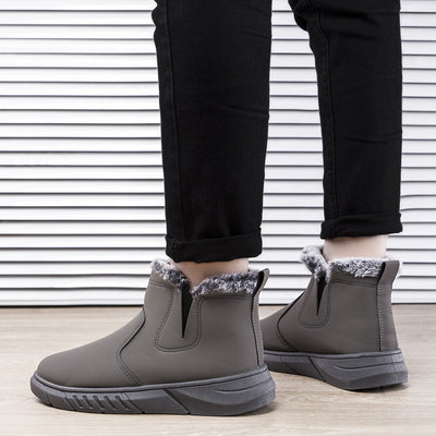 Botas de Invierno para Hombre con Diseño V Cutout y Forro de Peluche - Image 2