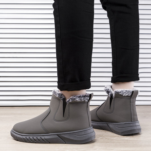 Botas de Invierno para Hombre con Diseño V Cutout y Forro de Peluche - Image 2