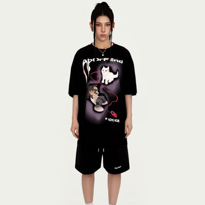 Camiseta Cuello Redondo Manga Corta Unisex Holgada - Image 12