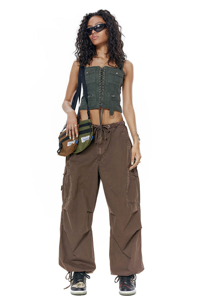 Pantalones Retro Anchos con Cintura Ajustable y Tobillo Anudado - Image 27