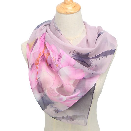 Pañuelo Ligero Protector Solar Primavera Verano con Diseño Estampado - Image 2