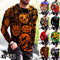Men's Long Sleeve Printed T-Shirt - Autumn Winter Design