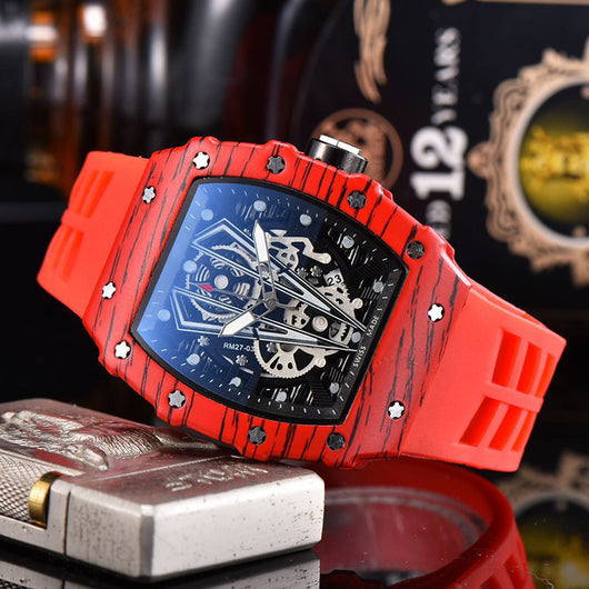 Reloj de Cuarzo Ejecutivo Diseño Barril Hueco con Calendario - Image 3