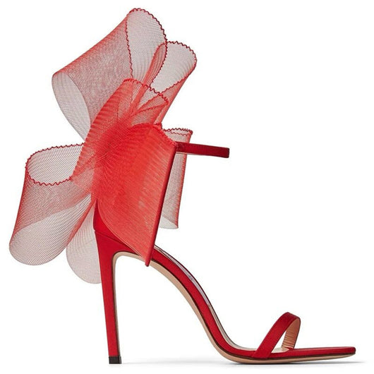 Zapatos de Tacón Alto Asimétricos con Flor para Bodas y Eventos - Image 4