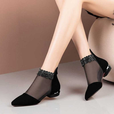 Botas Sandalias con Strass para Mujer - Diseño Calado Primavera Verano - Image 7