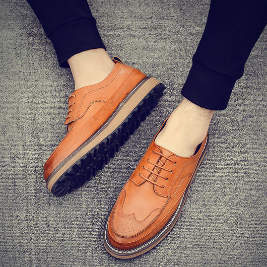 Zapatos de Cuero Tallado para Hombre con Diseño Brogue - Image 10