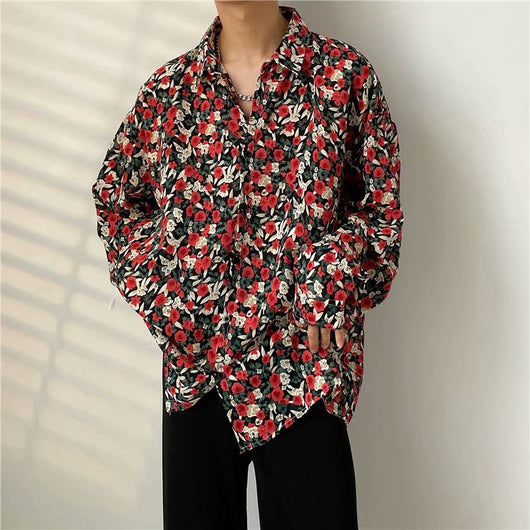 Camisa Vintage Floral Estilo Hong Kong para Hombre - Image 24