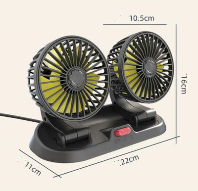 Ventilador Dual Rotatorio F410 para Auto con Diseño Plegable - Image 2
