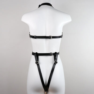 Cadena de Cuerpo Brillante en Cuero - Conjunto Doble - Image 10