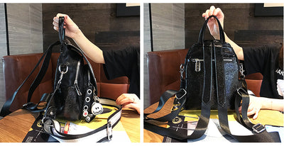 Mochila Mujer Dual con Borlas y Cristales Brillantes - Image 11