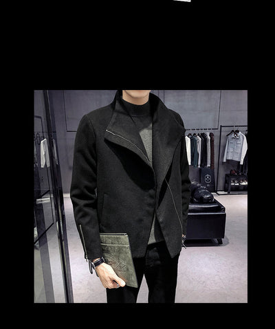 Abrigo de Lana Estilo Hong Kong para Hombre - Image 17