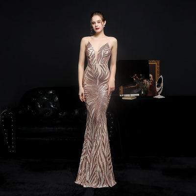 Vestido de Noche Sirena con Lentejuelas Brillantes - Image 7