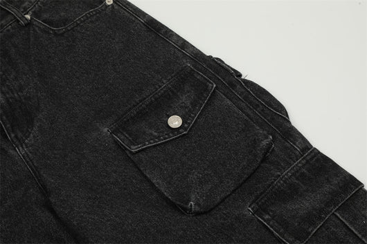Pantalones Cargo Jeans con Múltiples Bolsillos Estilo Americano para Hombre - Image 18
