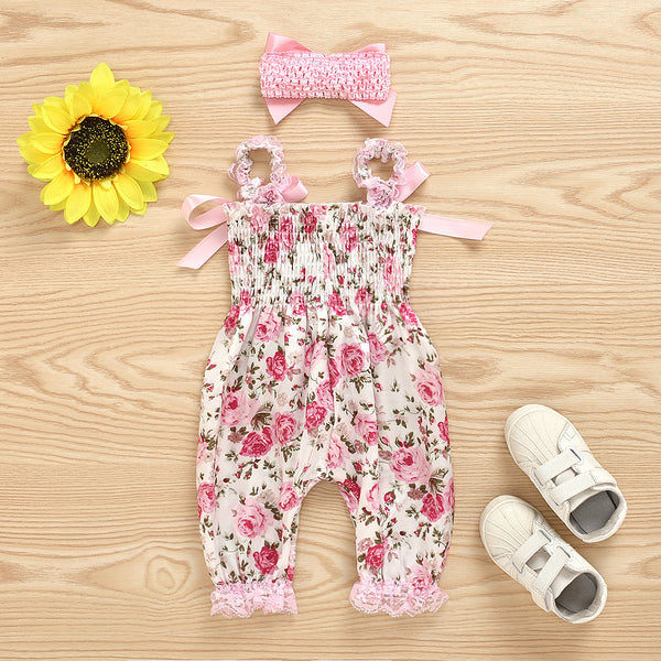 Enterizo Estampado con Pantalones y Diadema de Moño