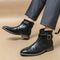 Zapatos de Cuero Puntiagudos Estilo Británico Casual