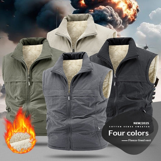 Chaleco Reversible Térmico para Hombre - Forro Polar Grueso y Cálido