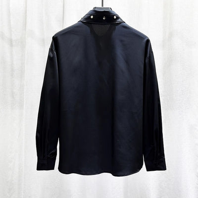 Camisa Patchwork de Manga Larga para Hombre - Estilo Moderno - Image 14