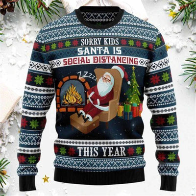 Sudadera Navideña con Capucha y Gráfico 3D de Papá Noel - Image 18