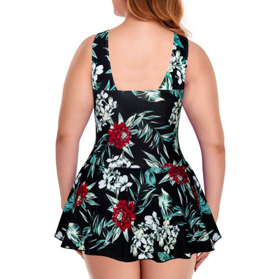 Traje de Baño Talla Grande Estampado sin Mangas para Mujer - Image 25
