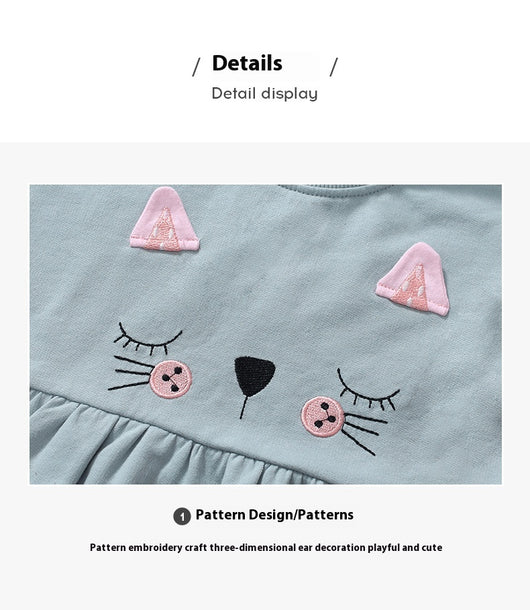 Conjunto de Suéter Casual Transpirable con Estampado para Niñas - Image 8