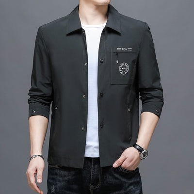 Chaqueta Casual de Solapa para Hombre Sin Arrugas - Image 5